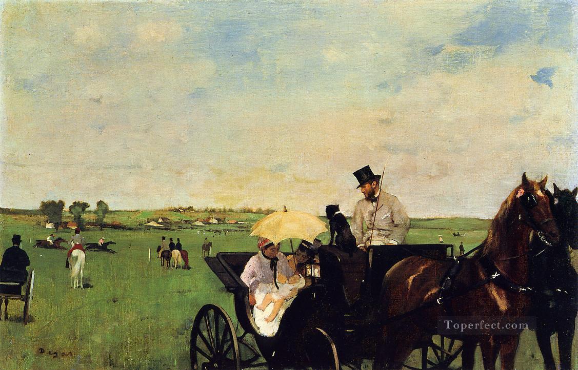 Un carruaje en las carreras Edgar Degas Pintura al óleo